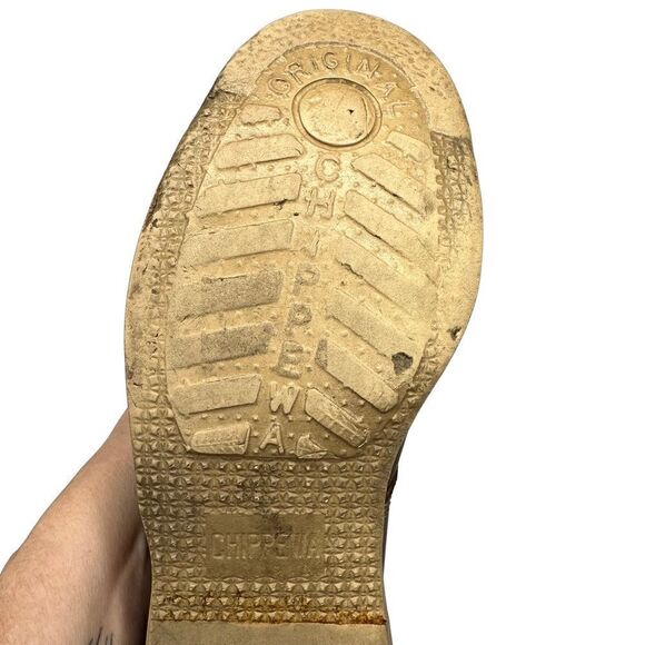 CHIPPEWA Boots Vintage Brown Leather Lace up Size 8 E - Picture 13 of 16